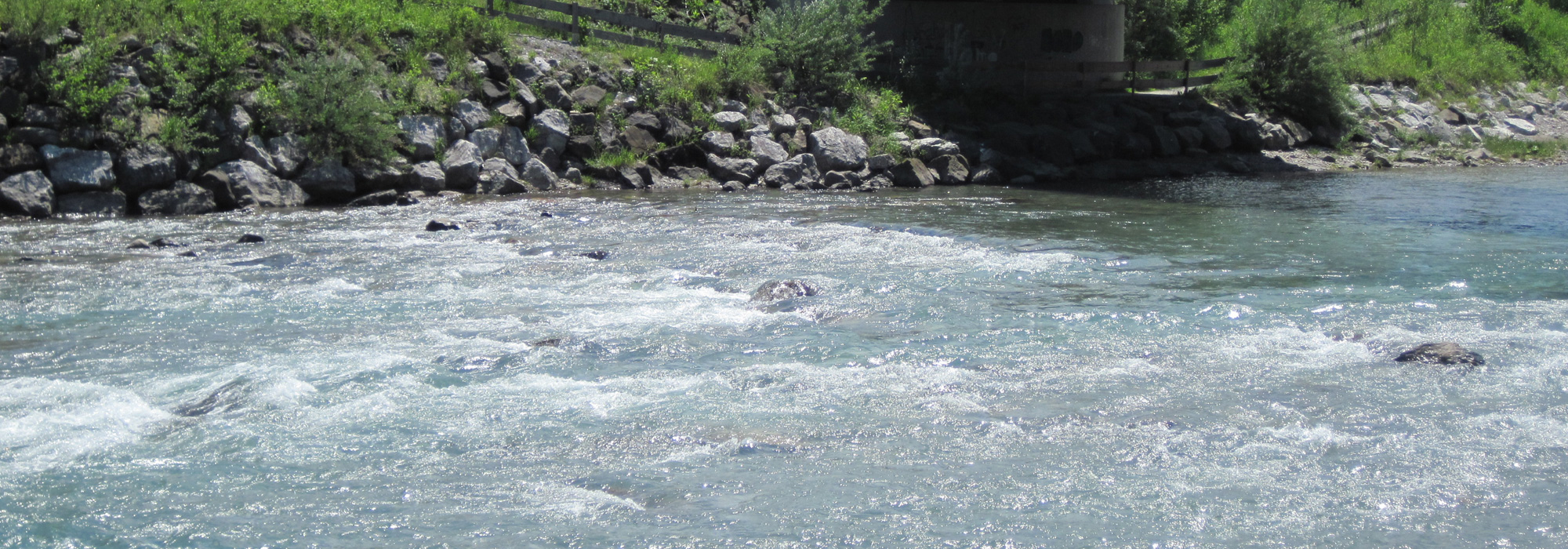 Einsetzstelle zur Trainingsfahrt auf der Iller