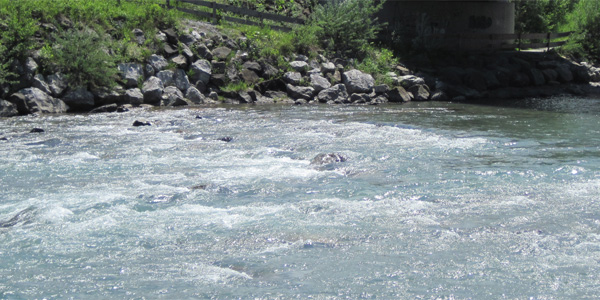 Einsetzstelle zur Trainingsfahrt auf der Iller